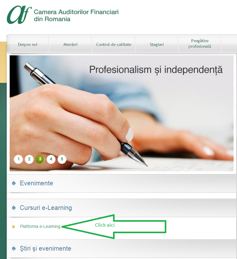 accesati platforma e-Learning
